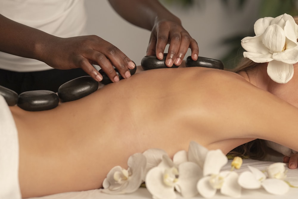 Guest enjoying a calming massage at Saniya Daynight Out Spa Rajkot